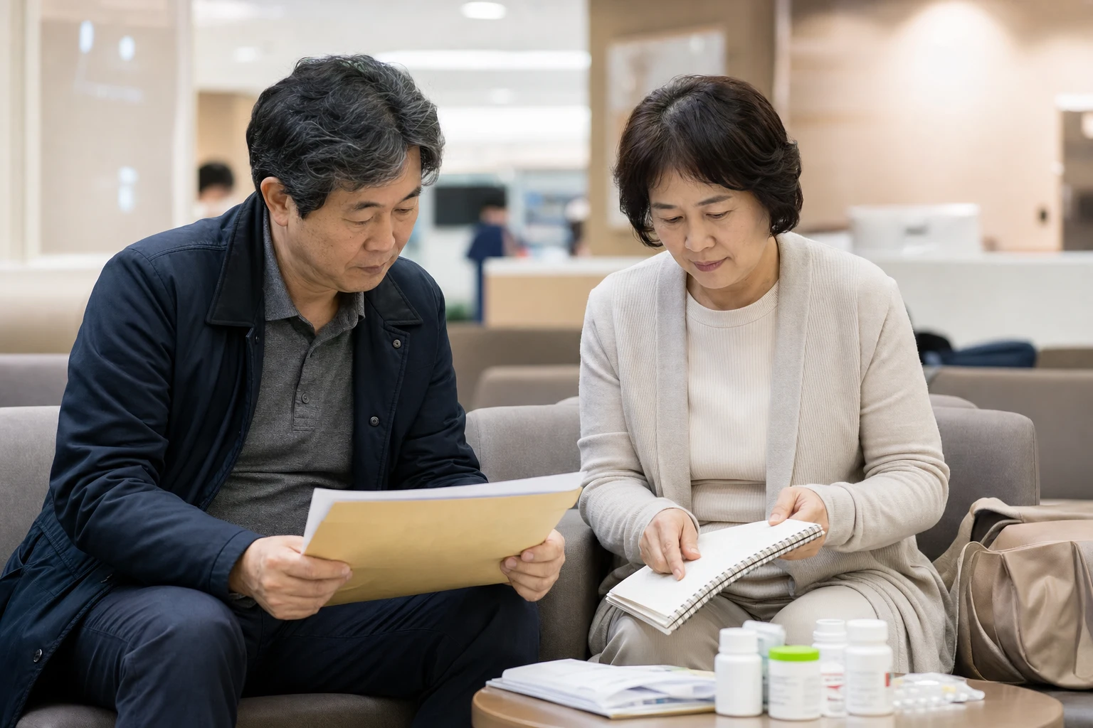 대장암 항암치료 실비보험 청구 상담 준비를 보여주는 사진